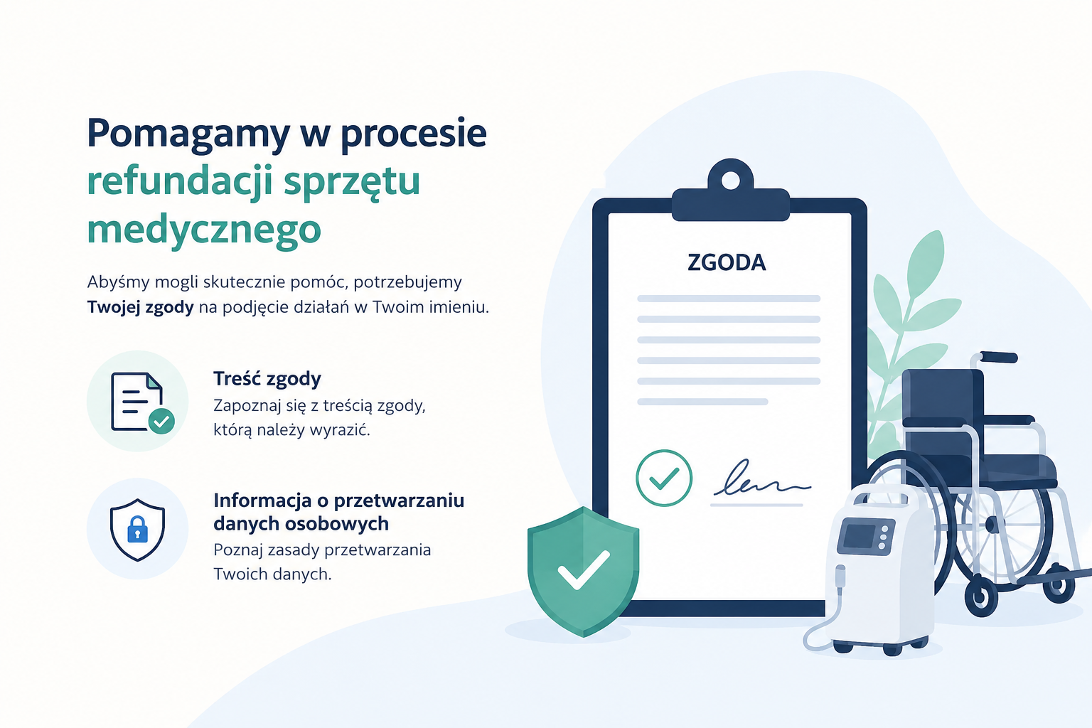 Zgoda na przetwarzanie danych osobowych w procesie refundacji